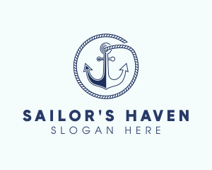 Ship Marine Anchor logo design