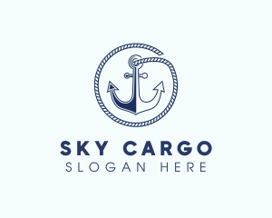 Ship Marine Anchor logo design