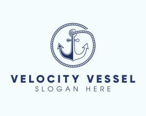 Ship Marine Anchor logo design