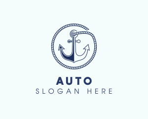 Ship Marine Anchor logo design