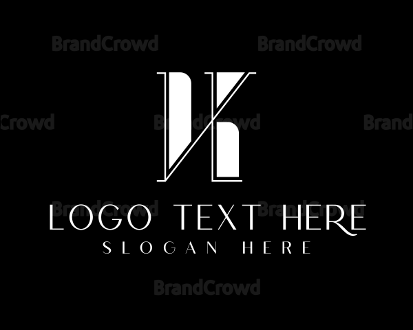 Luxury Elegant Business Letter K Logo