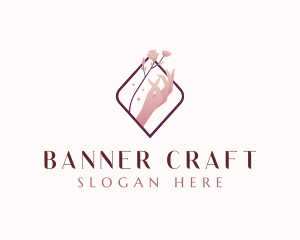 Floral Hand Cosmetics Beauty logo design