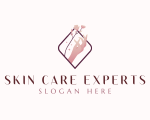 Floral Hand Cosmetics Beauty logo design