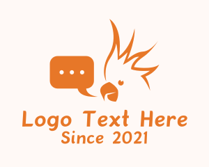 Chat - Cockatoo Messaging App logo design