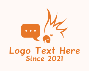 Orange - Cockatoo Messaging App logo design