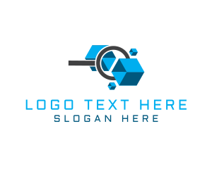 Spyglass - Tech Magnifying Glass logo design