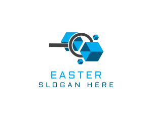 Magnifier - Tech Magnifying Glass logo design