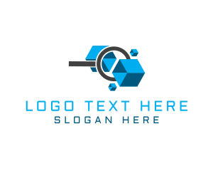 Search Engine - Tech Magnifying Glass logo design