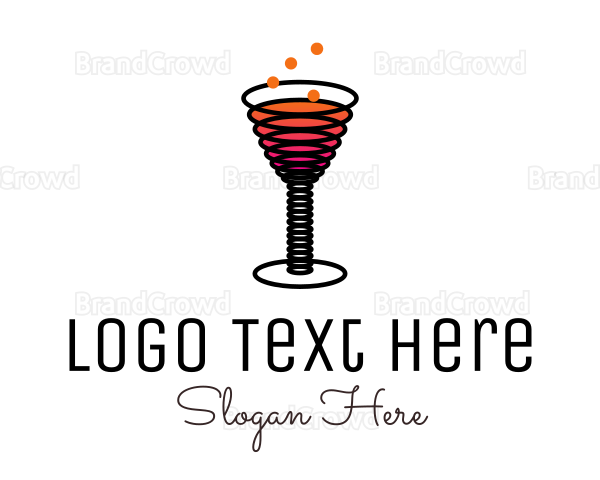 Spring Cocktail Drink Logo