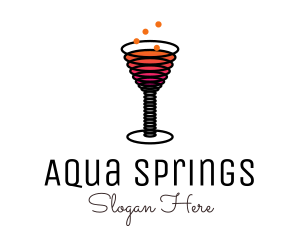 Spring Cocktail Drink logo design
