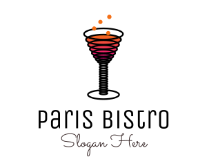 Spring Cocktail Drink logo design