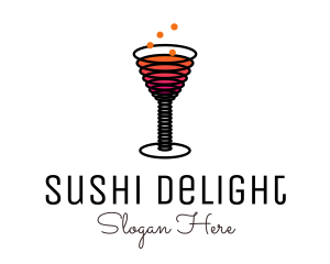 Spring Cocktail Drink logo design