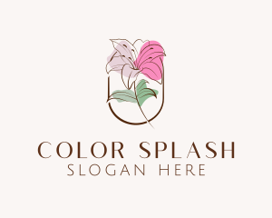 Splat - Floral Beauty Cosmetics logo design