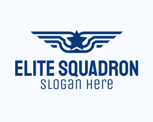Squadron - Star Wings Aviation logo design