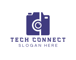 Instagram Vlogger - Minimalist Camera Photography logo design