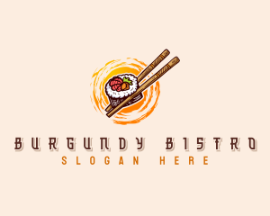 Sushi Chopsticks Restaurant logo design