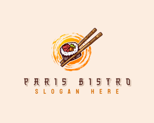 Sushi Chopsticks Restaurant logo design