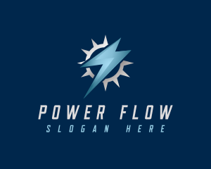 Power Lightning Electricity logo design