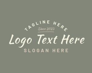 Typography - Generic Urban Business logo design