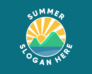 Summer Sunrise Badge logo design