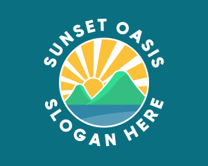 Summer Sunrise Badge logo design