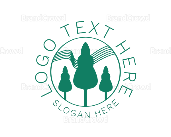 Green Forest Tree Logo