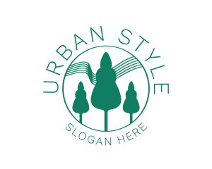 Tree Planting - Green Forest Tree logo design