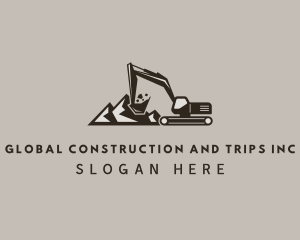 Builder Excavator Machine Logo