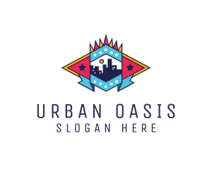 City - Urban Real Estate City logo design