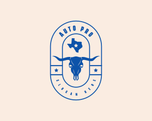 Livestock - Texas Cow Skull logo design