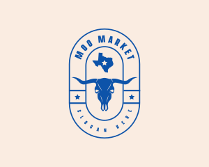 Texas Cow Skull logo design