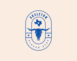 Texas Cow Skull logo design