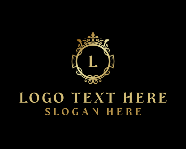 High End - Royal Shield Crown logo design