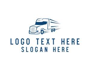 Trailer Truck - Delivery Truck Logistics logo design