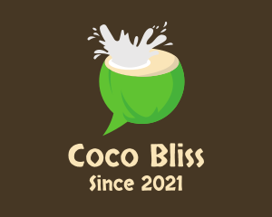 Coconut Splash Chat  logo design