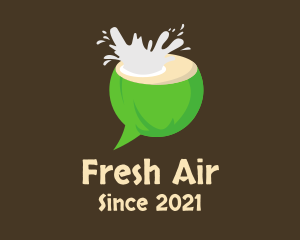 Coconut Splash Chat  logo design