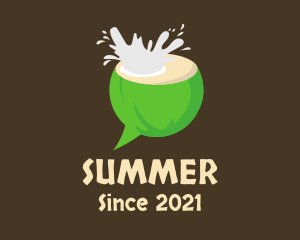 Coconut Splash Chat  logo design