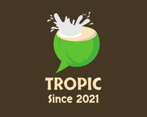 Coconut Splash Chat  logo design