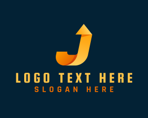 Origami - Advertising Creative Media Letter J logo design