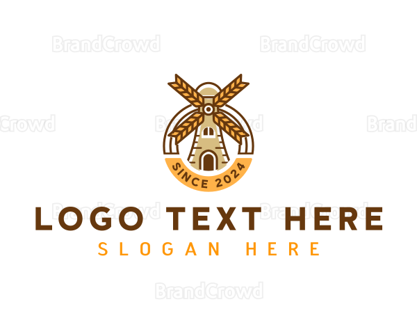 Grain Flour Mill Logo