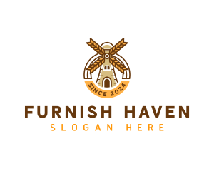 Grain Flour Mill Logo