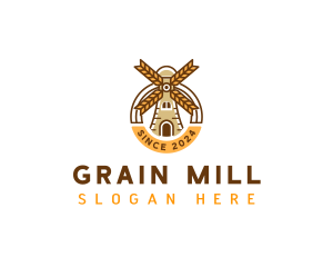 Grain Flour Mill logo design