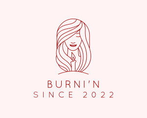 Woman Scented Candle  logo design