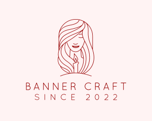 Woman Scented Candle  logo design