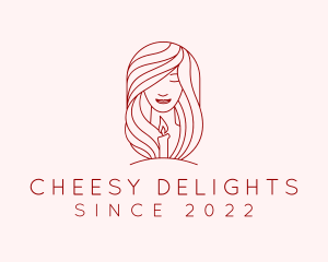 Woman Scented Candle  logo design