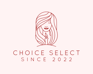 Woman Scented Candle  logo design