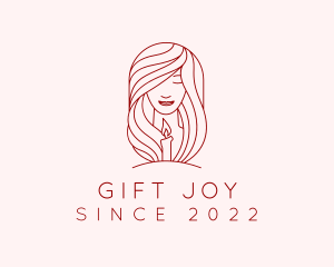 Woman Scented Candle  logo design