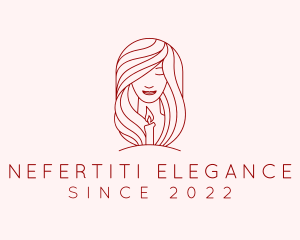 Woman Scented Candle  logo design