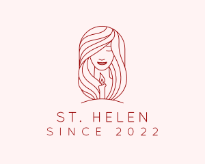 Woman Scented Candle  logo design