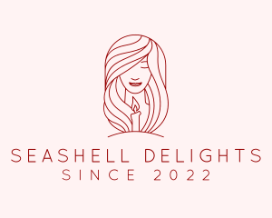 Woman Scented Candle  logo design